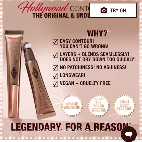 Charlotte Tilbury Set of Four Beauty Light Wands and Contour - Picture 3 of 8